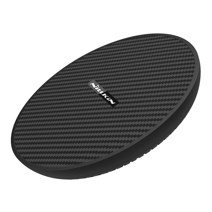 Carregador Wireless Power Qi Fast Charge Fibra De Carbono