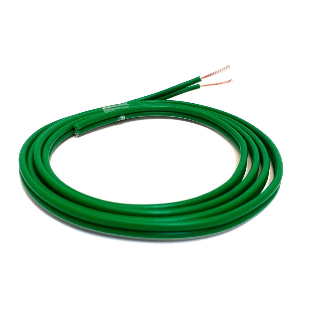 Fio Paralelo Emborrachado 2x0,75mm Som Ambiente - 15 Metros Alto Falante Cabo Verde 15m Flexível