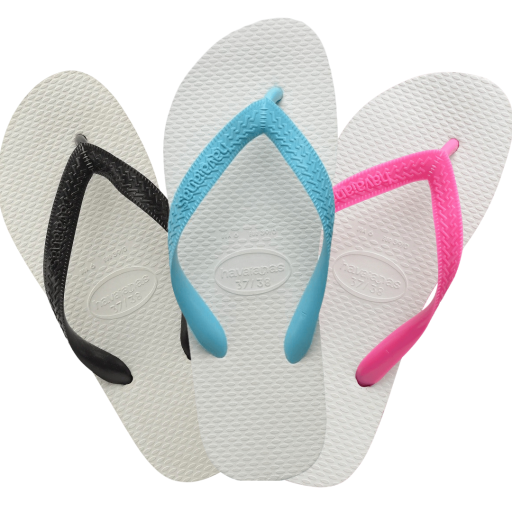 Chinelo Tradicional  Unisex  Preto Azul Rosa