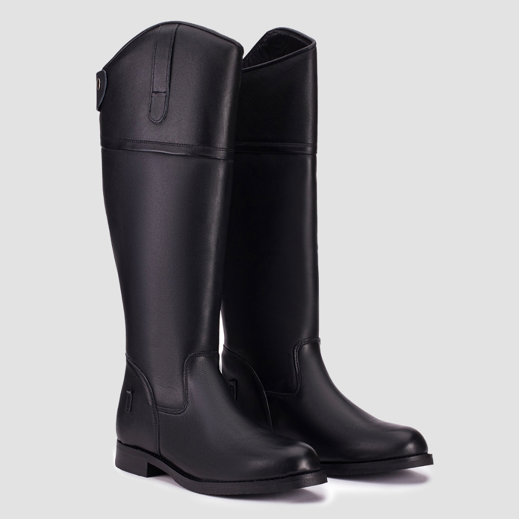 Bota Hipismo Montaria Equitação Couro Bovino Legítimo Cano Alto Equestre Hípica Country Solado Antiderrapante Conforto