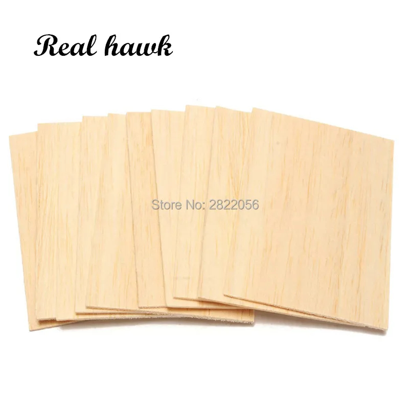 ​Real Hawk Chapas Balsa AAA+ 300x100mm 5un - Espessuras 0.75 a 10mm Alta Precisão para Aeromodelos e Barcos RC