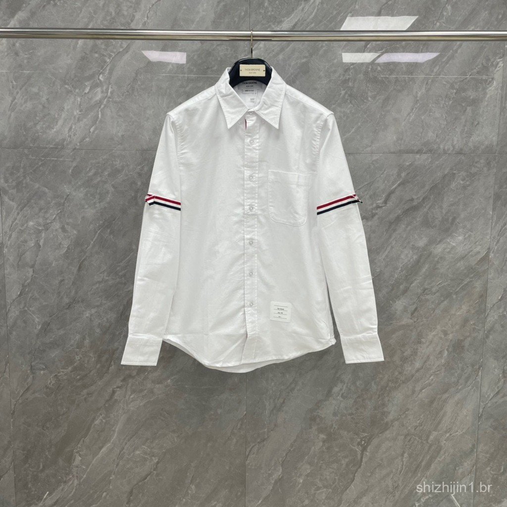 GUGI New autumn style shirt with double-sleeve woven tape, inner woven tape stripes, fashionable, casual, and versatile