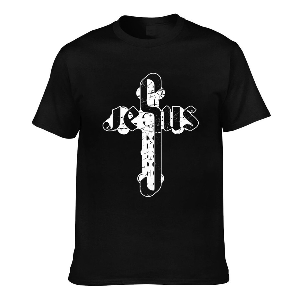 Camiseta Vintage Jesus Cross Man Transporte Rápido