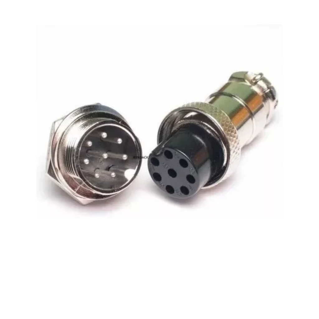 20 PEÇAS CONECTOR CIRCULAR MIKE 8 VIAS MACHO/ FEMEA (PAR)