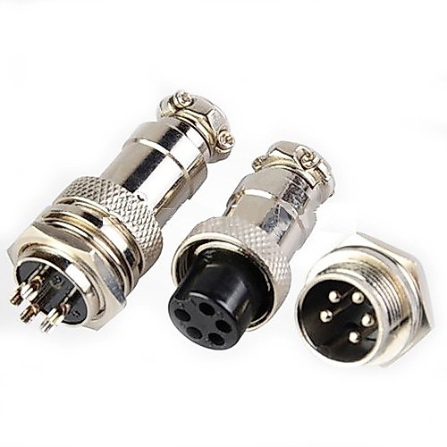 Kit 5 Peças - Conector Mike 5 Vias Macho / Fêmea (O PAR)