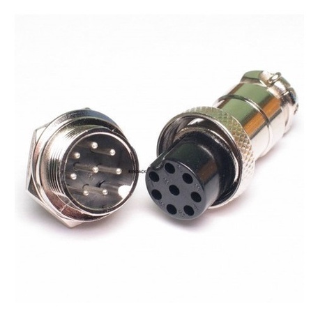 Kit 10 Peças - Conector Mike 8 Vias Macho / Fêmea (O PAR)