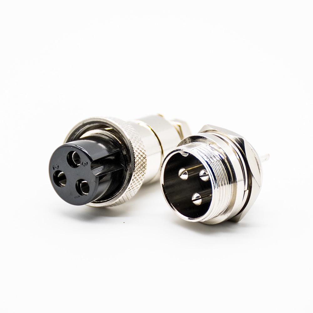 5x Conector Circular Mike 3 Vias Macho + 5x Conector Fêmea Para Cabo - DS1110-3FB6 - DS1110-3MB6