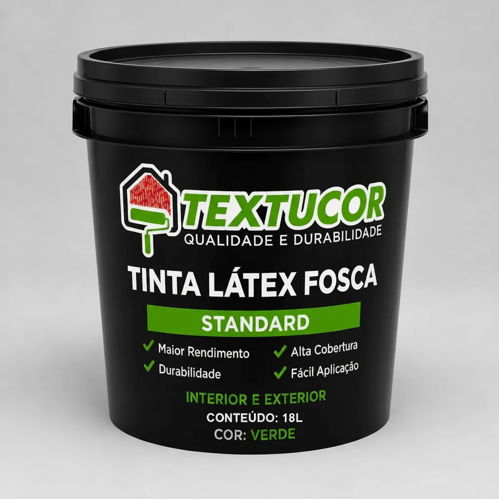 Textucor Tinta Látex Fosca 18l Verde Uso Interno E Externo Verde