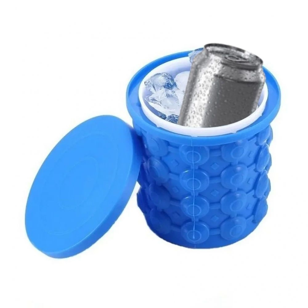Mini Balde Gelo Silicone Magic Ice Portátil Maleável