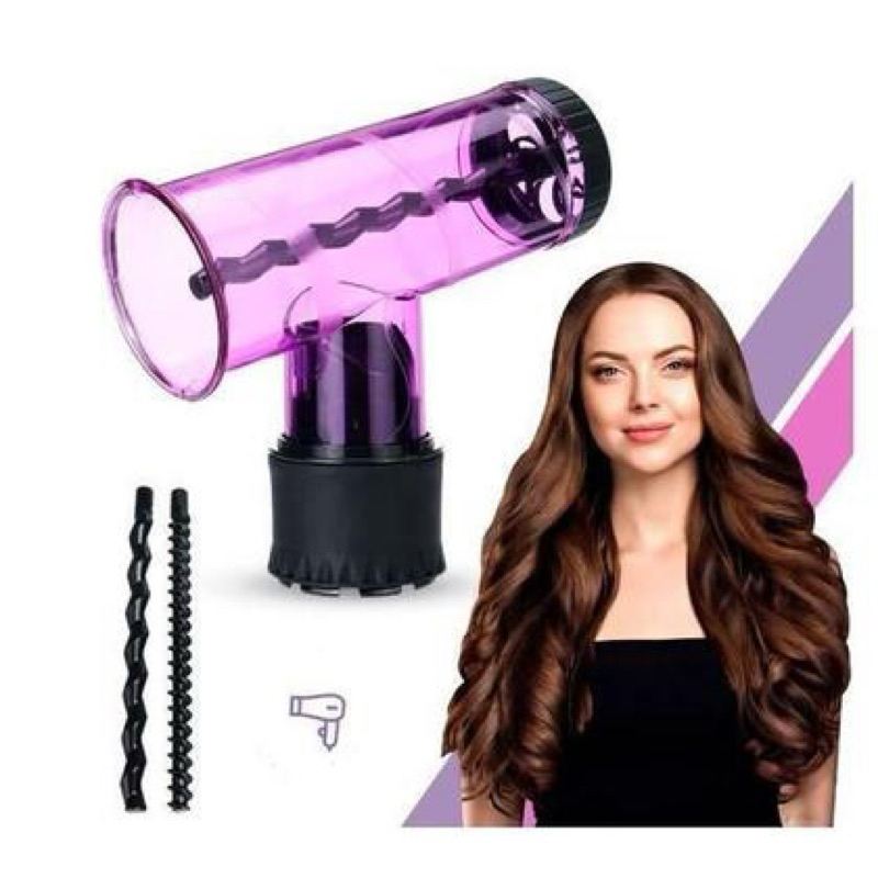 Cabelos Cacheados com Adaptador para Secador Profissional Portátil Fashion Magic Rollers