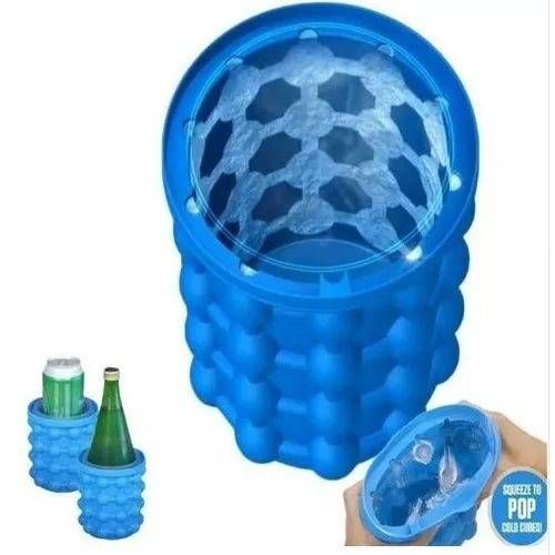 Mini Balde Gelo Silicone Magic Ice Genie Portátil Maleável