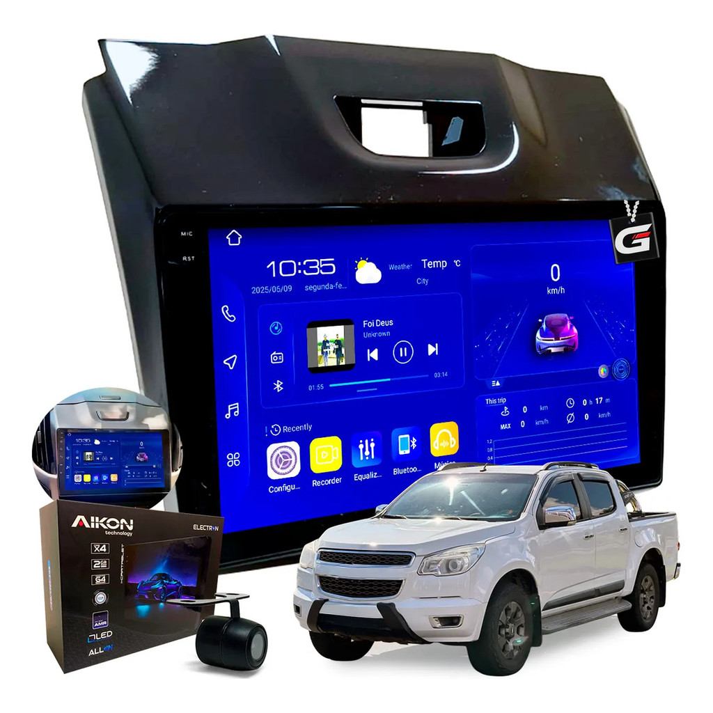 Kit Multimidia Electron 64gb Qled Android 14 S10 2012 A 2016