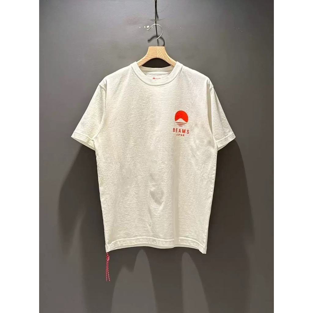 BEAMS JAPÃO 26SS Ano do Cavalo Limited Camiseta Mount Fuji Knight Print Homens Mulheres Camiseta de manga curta pesada