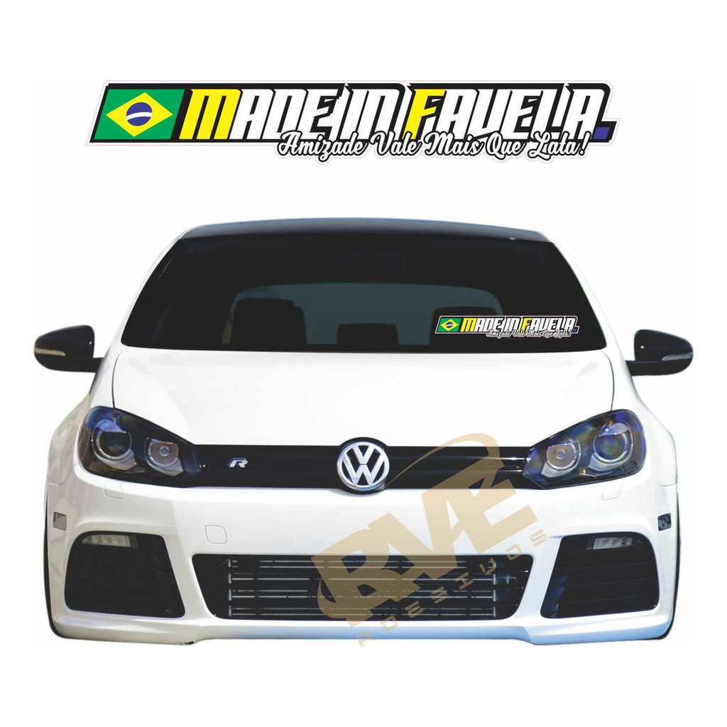 Made In Favela Adesivo Faixa Parabrisa Tuning 30cm 2 Unidade
