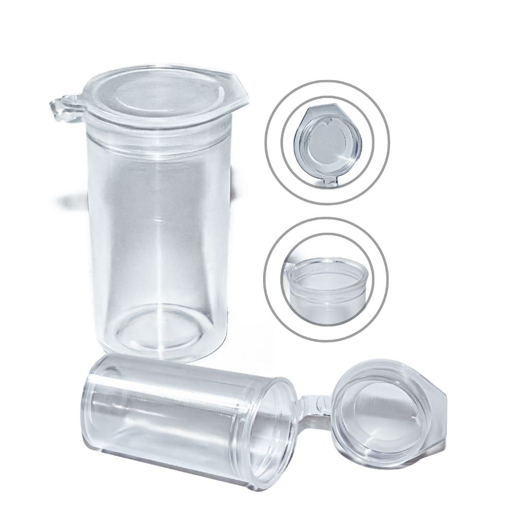 Flaconete Fundo Chato 4,5 ml Int e 5,0 Ext Neutro 500 Un