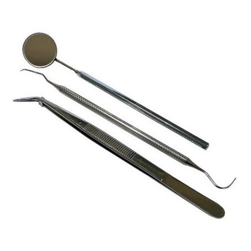 10 Kits Clínico Com Sonda, Pinça E Cabo Com Espelho