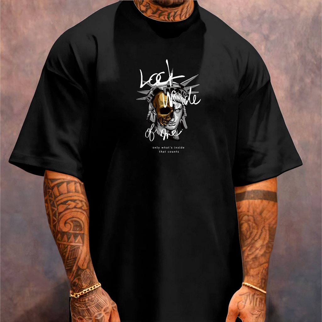 Camiseta Oversized Streetwear Masculina Gola New York NY