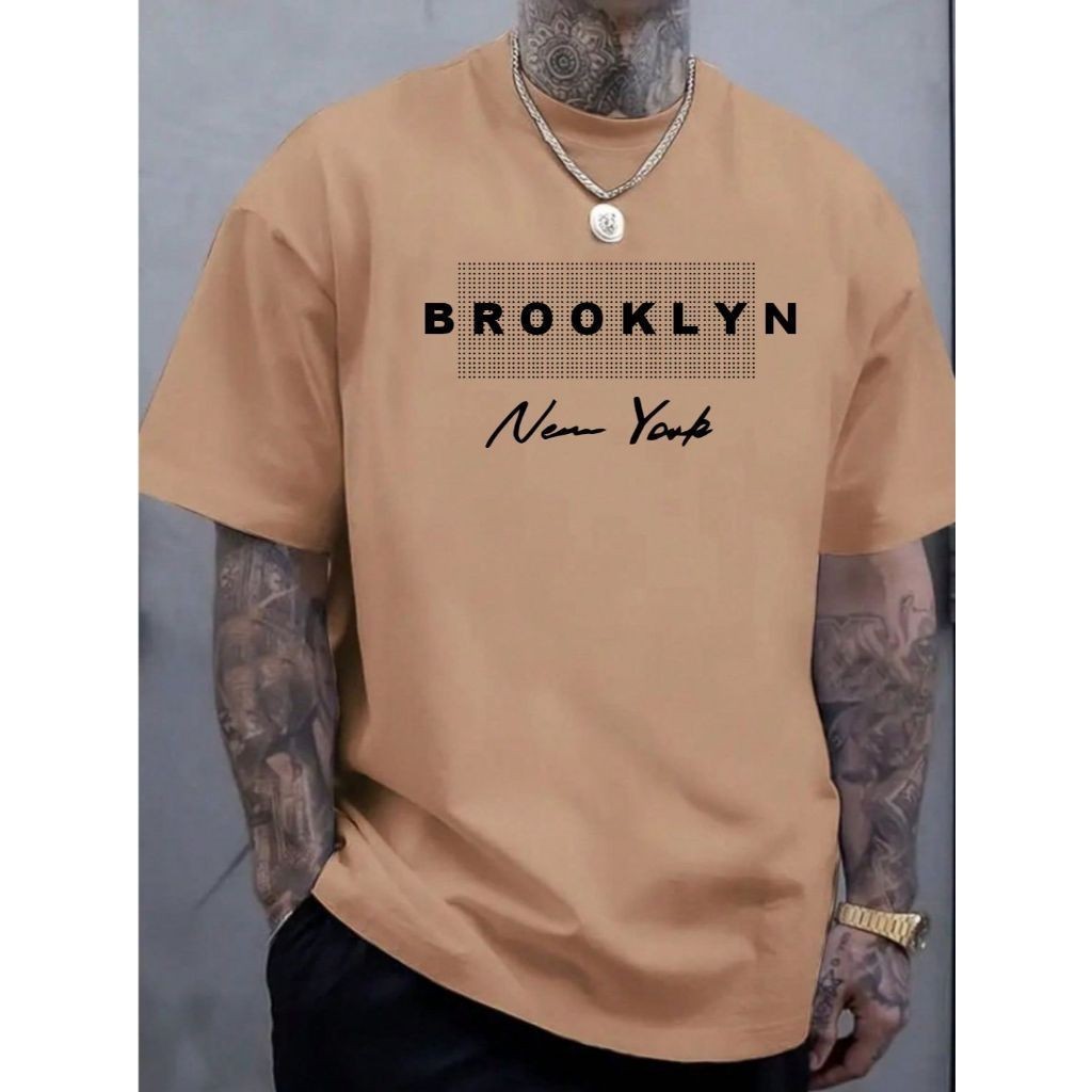 Camiseta Brooklyn New York Camisa Unissex Novidade Lançamento 2026 Algodão Promoção