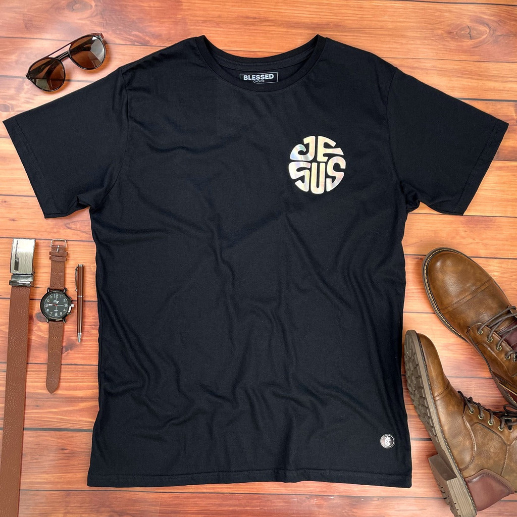 Camiseta Masculina Preta Jesus