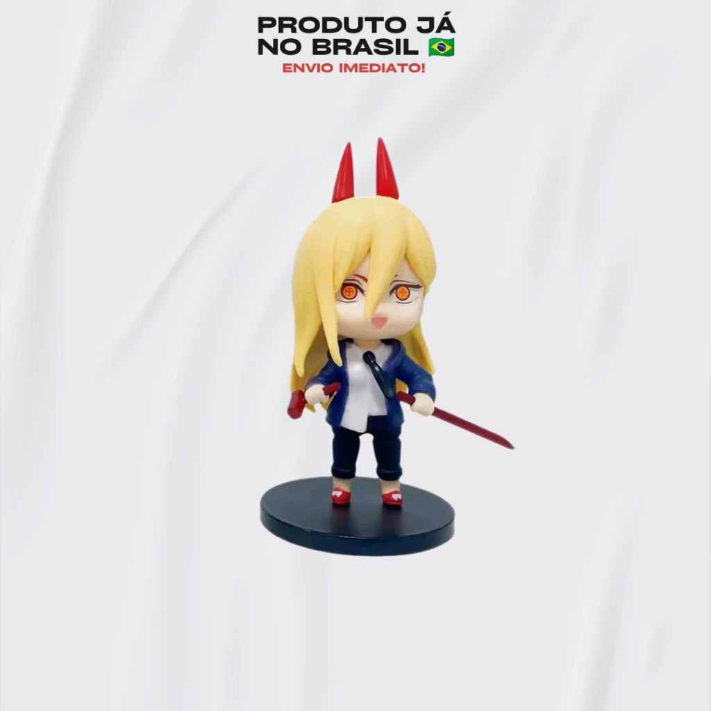 Action Figure Chibi Chainsaw Man - Power (Modo Combate) 10cm