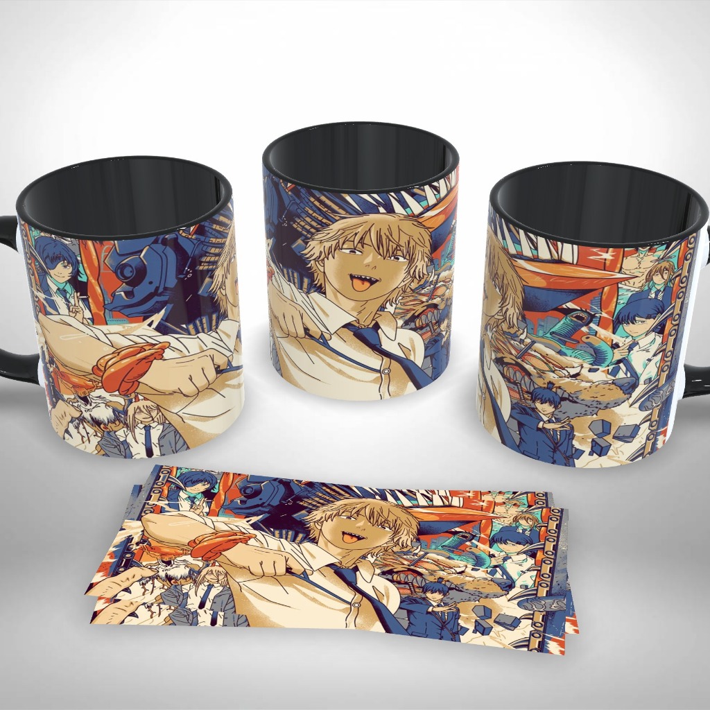 Caneca Personalizada Chainsaw Man Anime - Presente