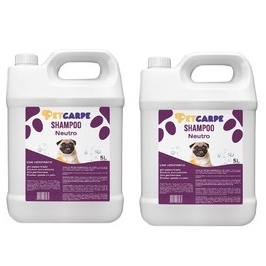 Kit 2 Shampoos Neutro 5L Pet Carpe Cães e Gatos Filhotes e Adultos Todas as Raças