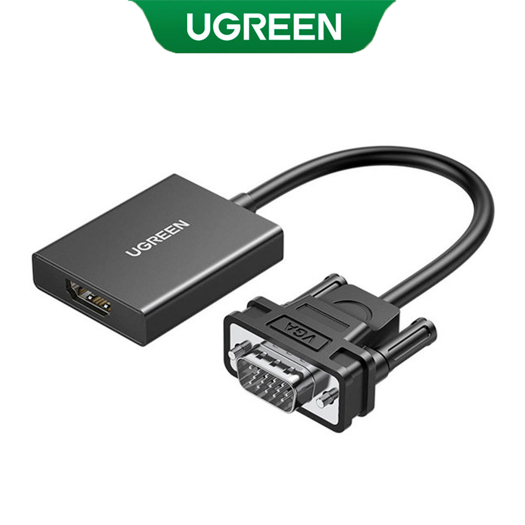 UGREEN Adaptador VGA para Hdmi Macho/Fêmea Preto