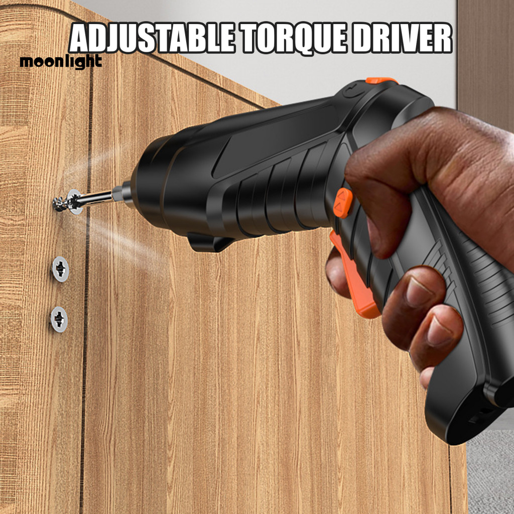 Rechargeable Electric Screwdriver Set with Adjustable Torque Ergonomic Grip Dual-purpose Cordless Drill Kit – Compact