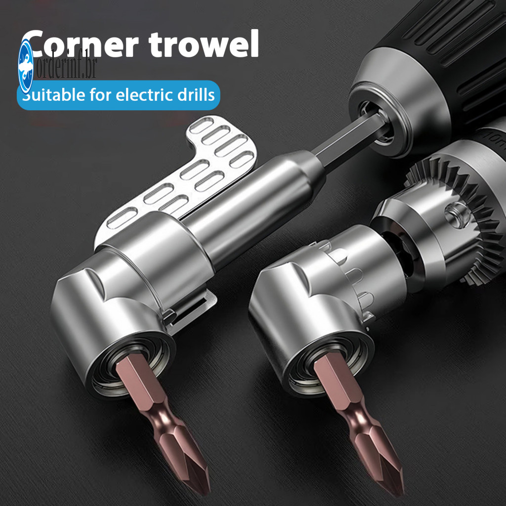 Drill Adapter Set 1/2 Inch 1/4 Right Angle Electric 105° with 3/8 Sockets – 360° Rotatable for Easy for Diy