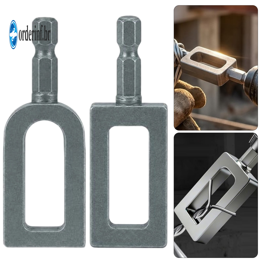 Ranch Fence Wire Twister 3pcs Heavy Duty Electric Drill Twisting Tool Set – Professional Rebar Tying Fencing for Const
