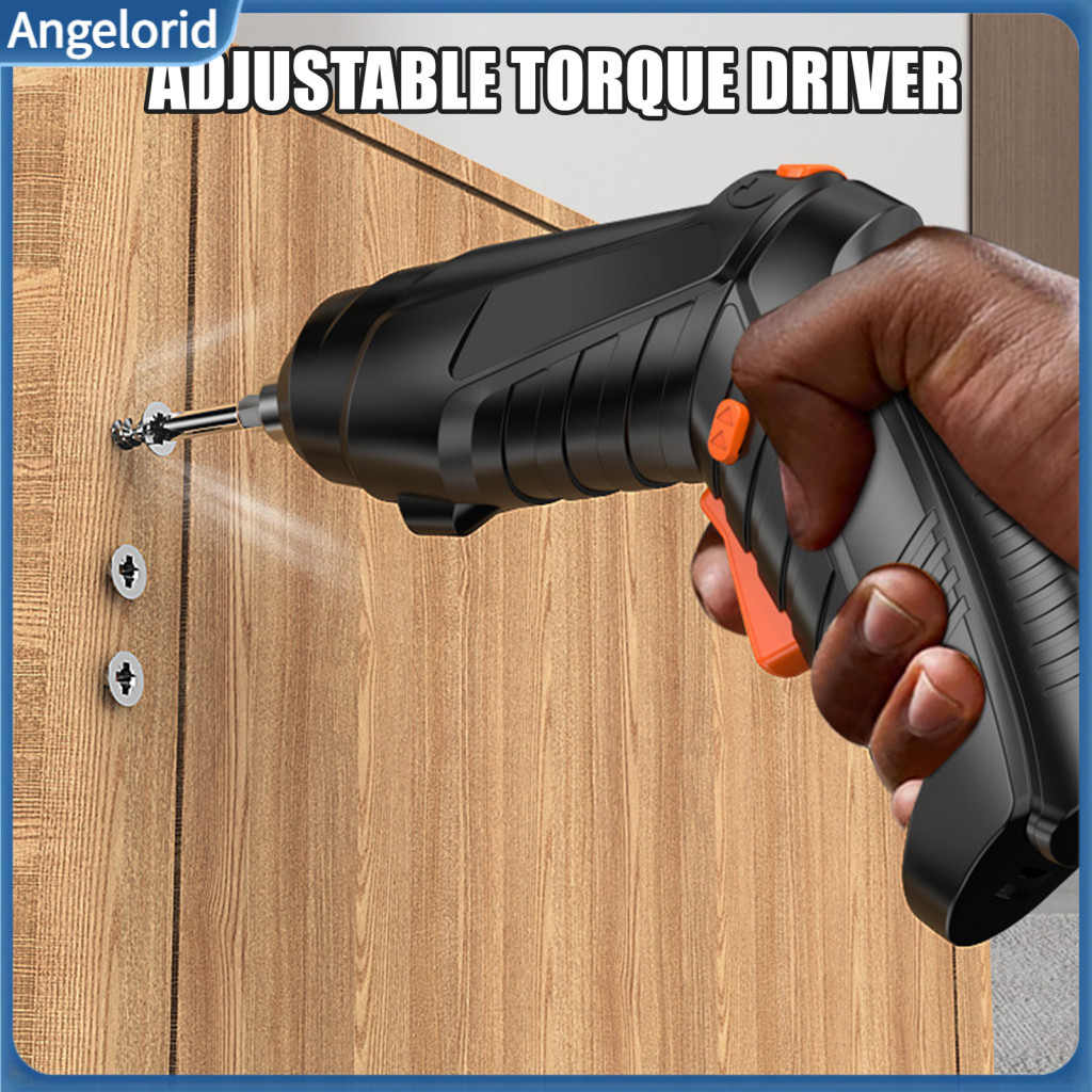 Diy Furniture Assembly Tool Cordless Electric Screwdriver Rechargeable Set with Adjustable Torque Ergonomic Grip Dual-pu