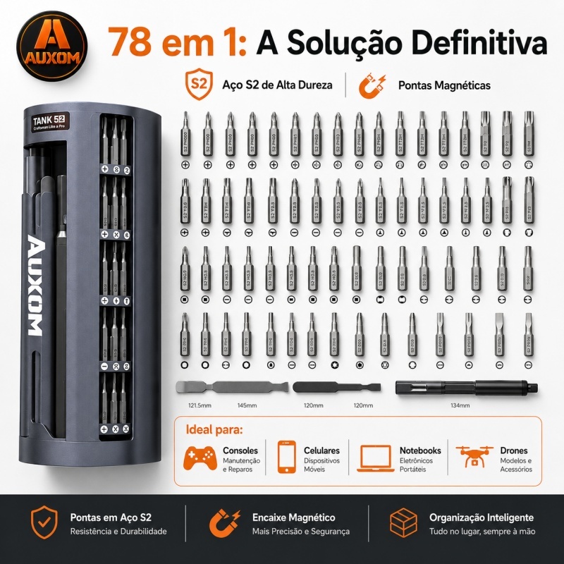 78 em 1 Rechargeable Precision Electric Screwdriver with Magnetic Tips Calmaelar