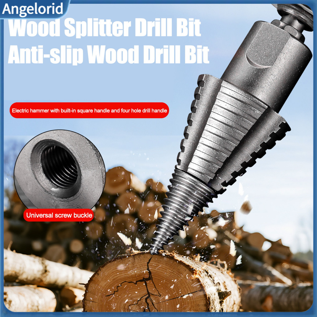 Precision Wood Splitter Drill 110mm Heavy Duty Bit with U-shaped Anti-slip Thread Hand Electric Drills for Easy Firewood