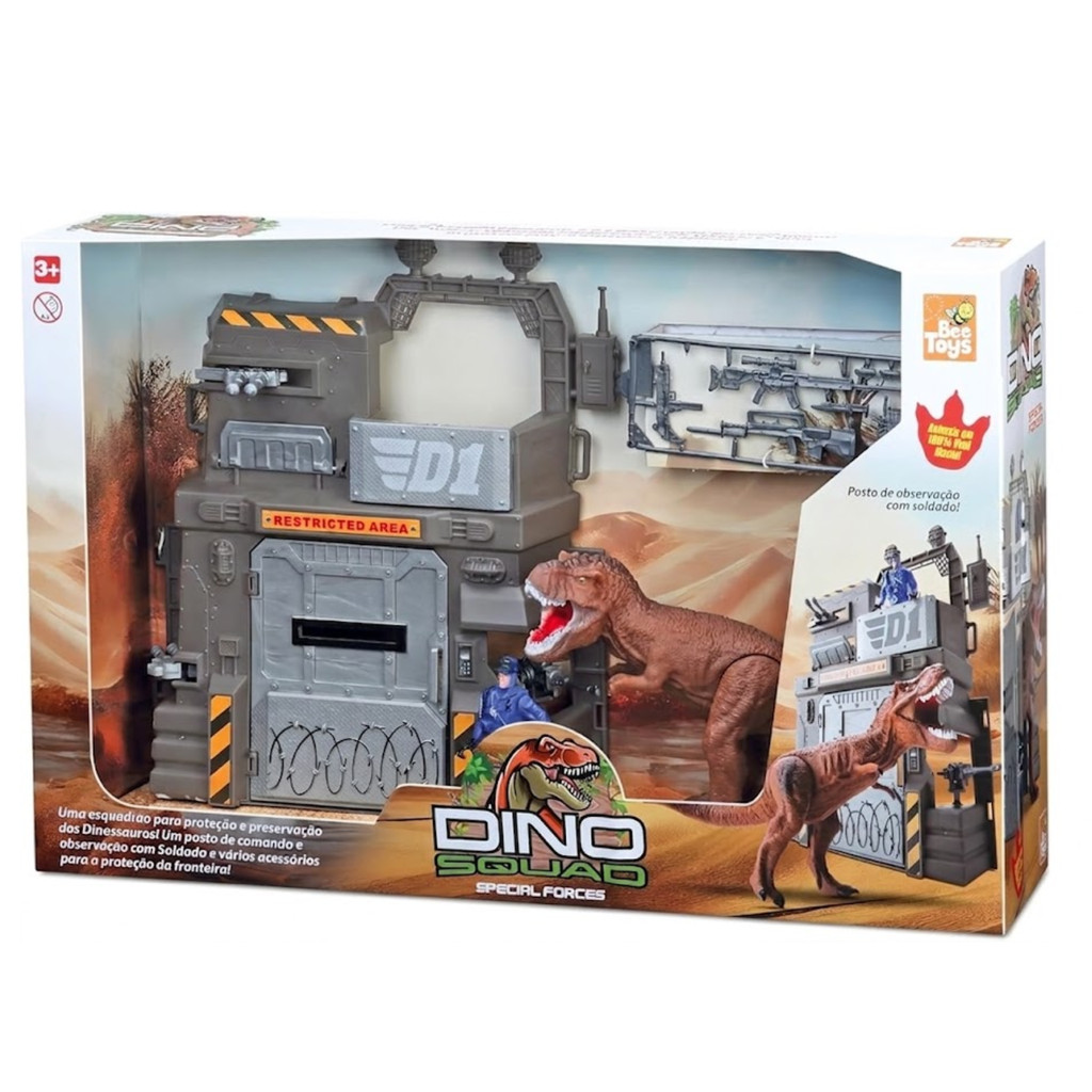 Playset Dinopark Special Forces Com Jipe Boneco E Dino