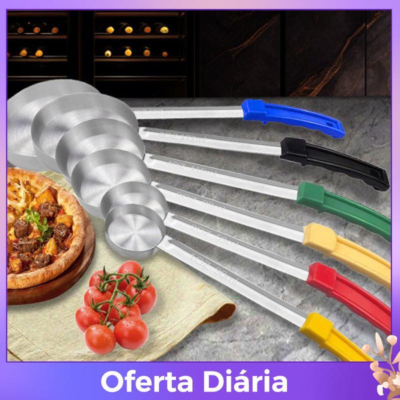 Esteque Não Colher De Molho De Aço Inoxidável Com Alça De Borracha Longa Anti-Quente Pizza Espalhar Concha Sopa De Mediç