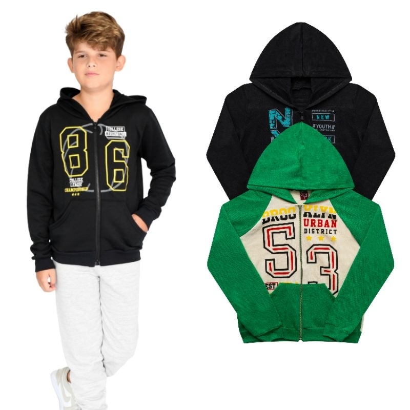 Kit 2 Jaquetas de Menino Casaco Blusa Moda Infantil Jogo