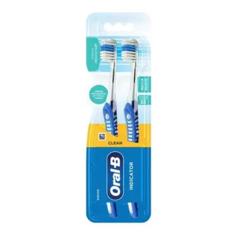 Escova Dental Oral B Indicator Clean 35 2 Unidades - ORAL -B