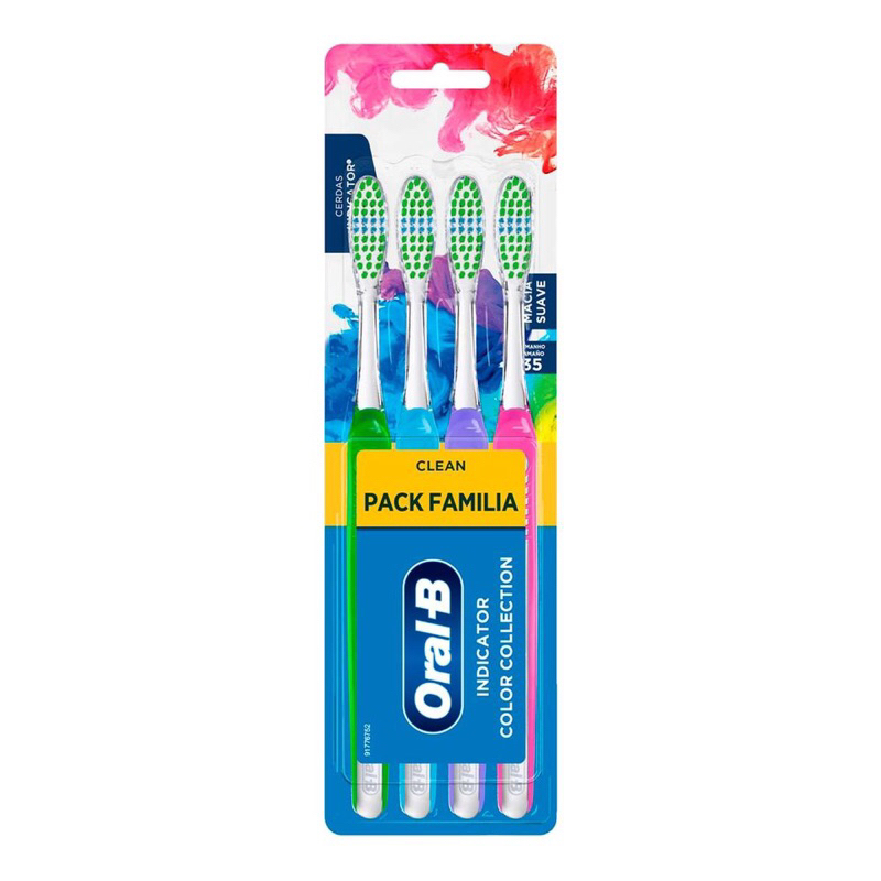 Escova Dental Oral-B Clean 35 Indicator Color Collection Escovas Dental 4 Unidades