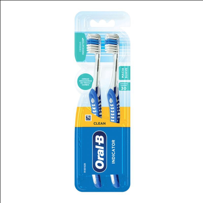 Escova Dental Oral B Indicator Clean 30 2 Unidades - ORAL -B