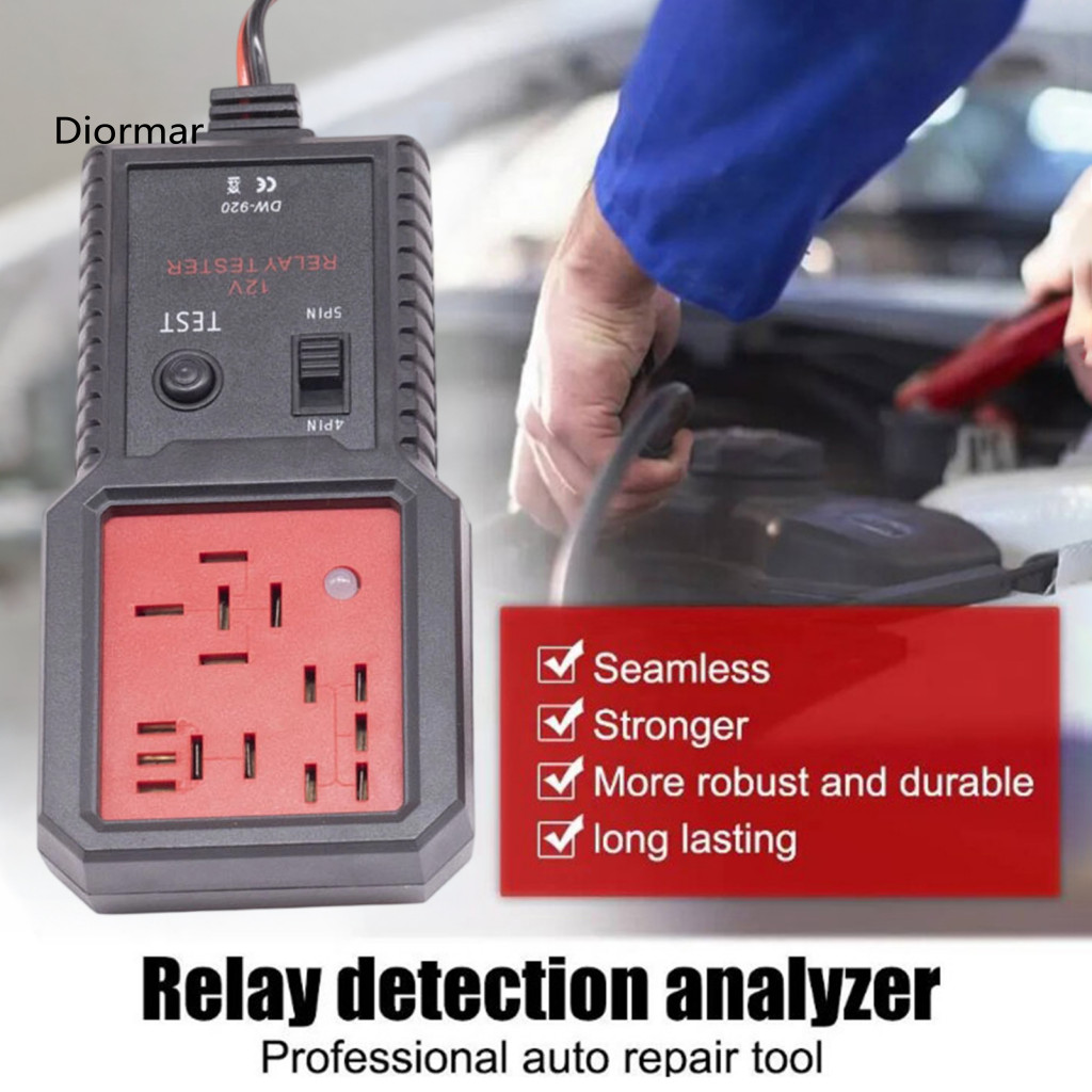 Automotive Electrical Tester 12v Relay with Led Indicator 4-pin 5-pin Car Diagnostic Tool Voltage Test Clip for Repair a