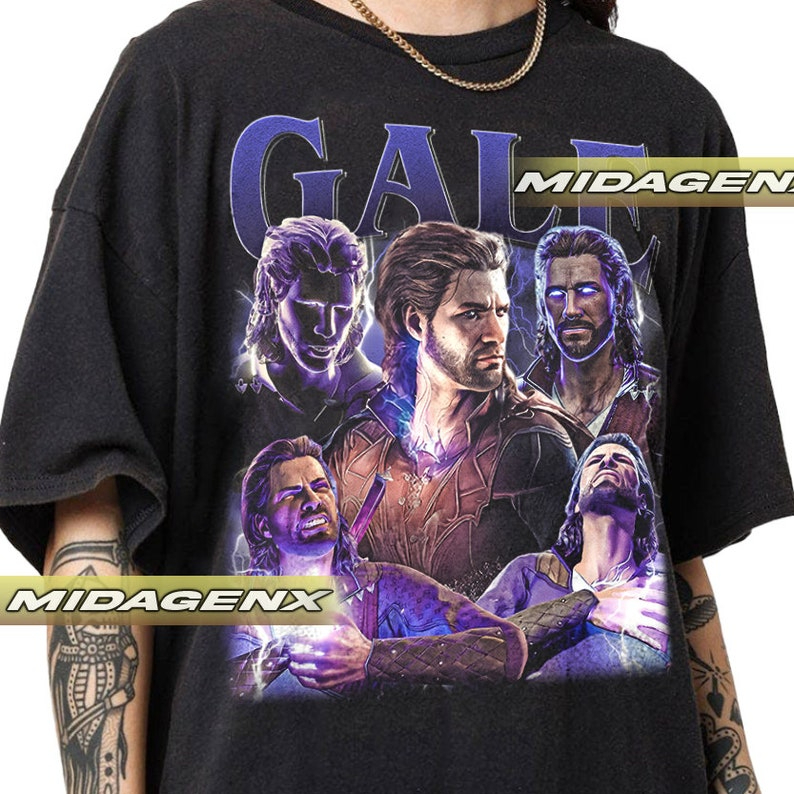 camiseta tshirt  Gale Baldurs Gate vintage, Unisex T-Shirt camisa basica algodão