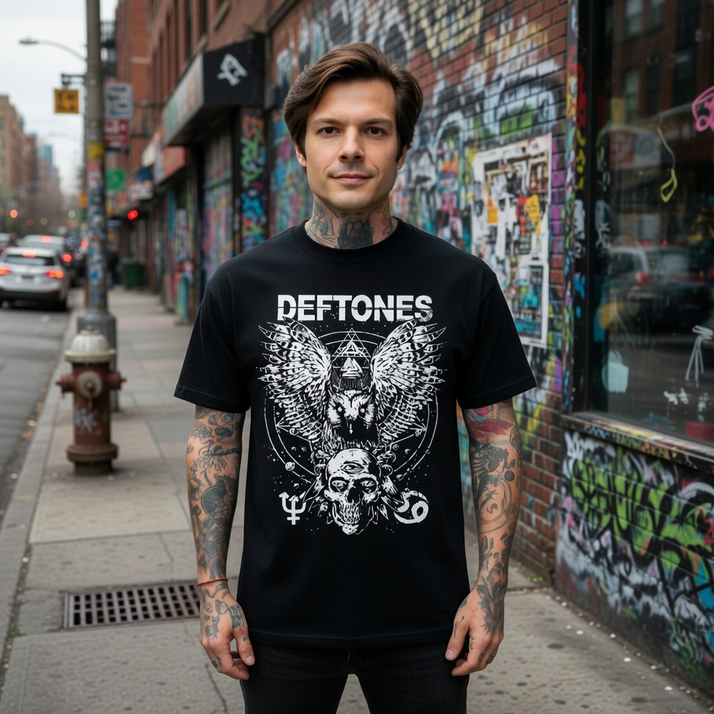 Camiseta Unisex Rock Deftones Heavy Metal vintage,   streetwear 100% algodão premium
