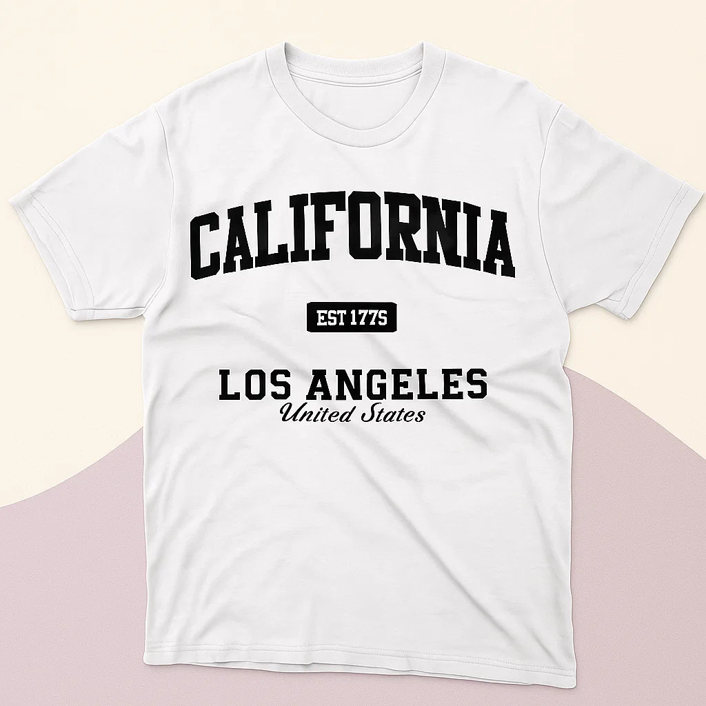 Camiseta ´´California´´ Los Angeles Unisex Estampa Vintage Urbana Casual