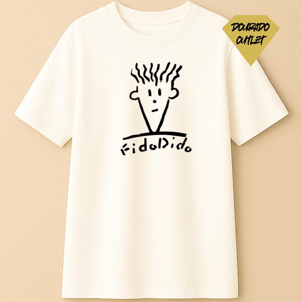 Camiseta Masculina Básica  Fido Dido Vintage Camisa T-shirt Unisex Confortável Qualidade.