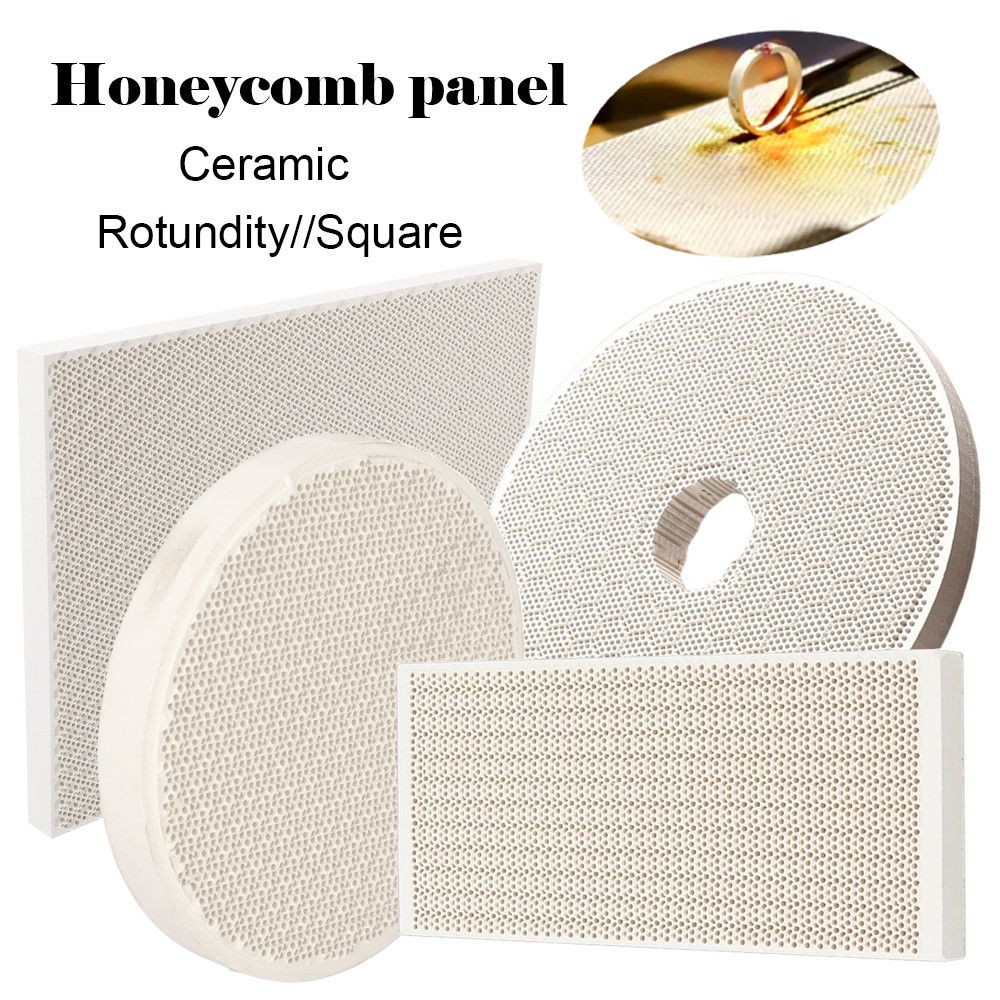 1 honeycomb ceramic soldering board – square and round jewelry soldering board, casting block, heating plate