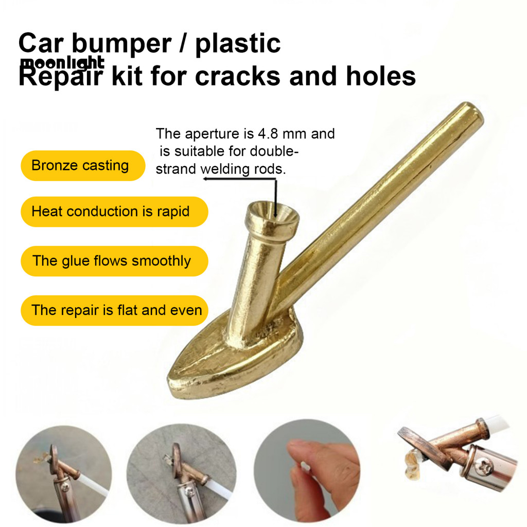 Triangular Soldering Tip for Plastic Welding – Flat Iron Replacement with Hole Perfect for Bumper Repair Filling Smoot