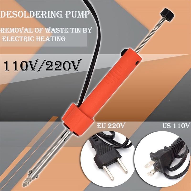 Electrothermal Vacuum Solder Sucker 110-220V EU US Desoldering Pump Iron Pen Soldering Tool