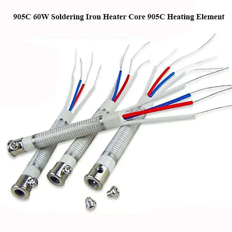 High Quality 905C 60W Soldering Iron Heater Core 200-480℃ 230/110V 4 Wire Adapter Ceramics Metalworking Soldering Statio