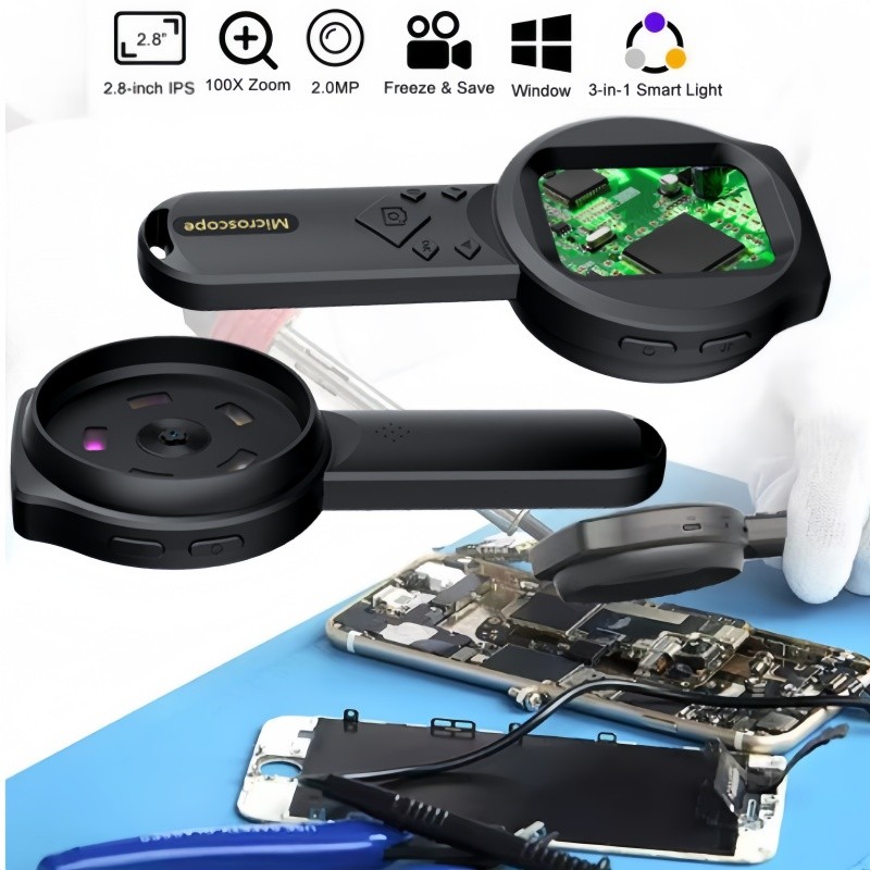 Lupa Digital Microscope T54 2.8 P/ Portador De Baixa Visão Preto 500 Mah