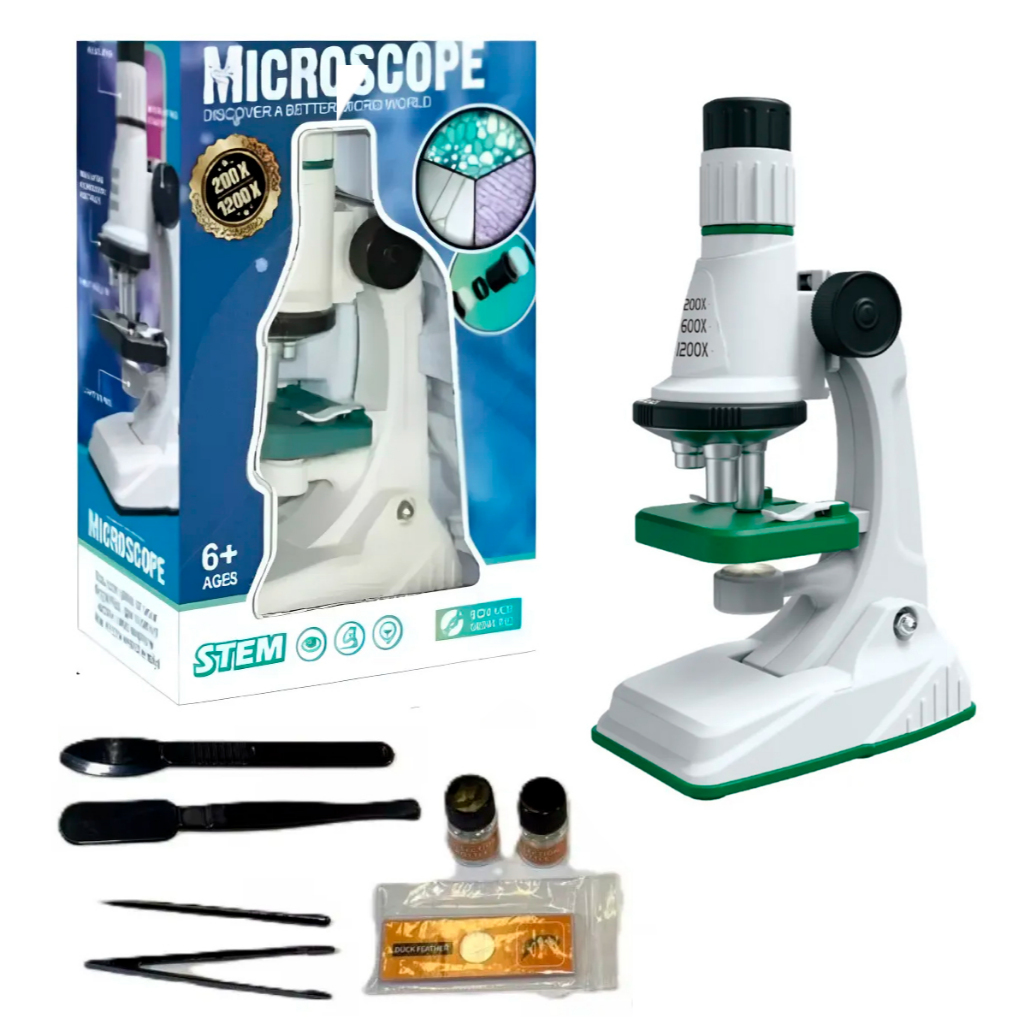 Microscópio Infantil Kit Children Science Microscope 1200x